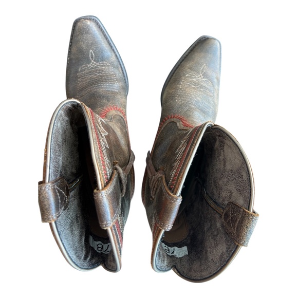 Ariat Copper-Brown Leather Western Boots – Size 7 (Early 2000s) - Picture 4 of 7